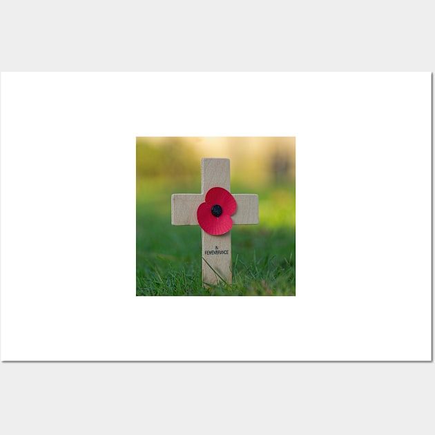 Cross of remembrance Wall Art by millroadgirl